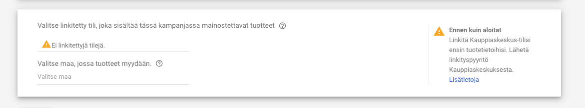 Kauppiastili Google Shopping mainonta