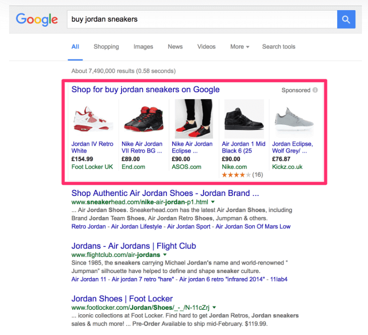 Shopping mainokset tuovat visuaalisuutta Google hakuun