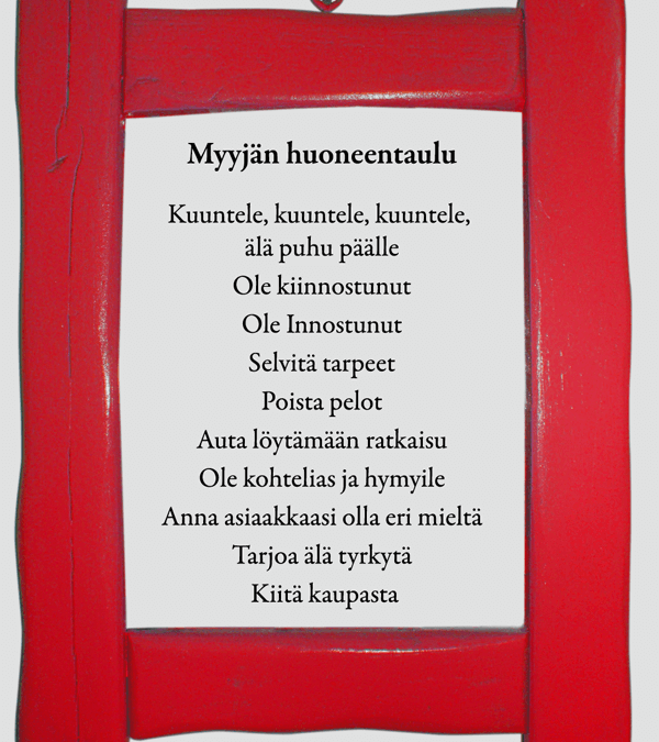 Myyjän huoneentaulu